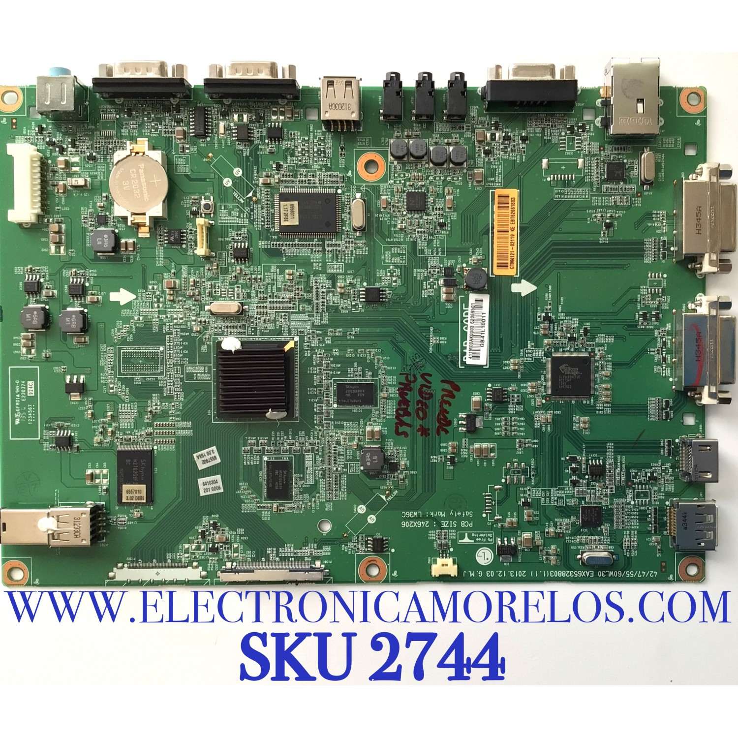 MAIN PARA MONITOR LG RESOLUCION (1920 x 1080) FULL HD / NUMERO DE PARTE EBT62661803 / EAX65328803 (1.1) / 62069501 / GTM4121-02119 / GB41L10011 /PANEL WL30M55T120V12 / MODELO 55WL30MS-DL / 55WL30MS-DL.AUSICH